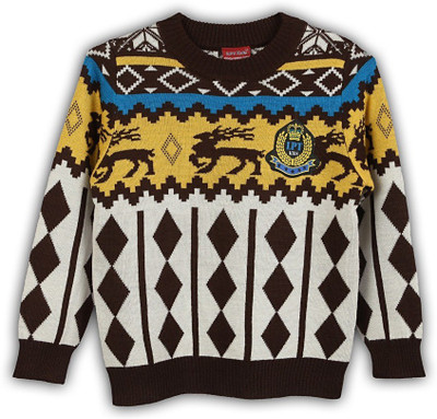 

Lilliput Argyle Round Neck Casual Boys Multicolor Sweater