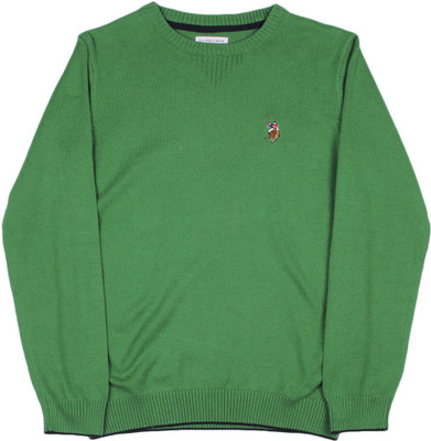 

U S Polo Kids Round Neck Casual Boys Green Sweater, Me. green