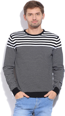 

Sports 52 Wear Striped Casual Men Black, White Sweater