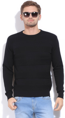 

Sports 52 Wear Solid Casual Men Black Sweater