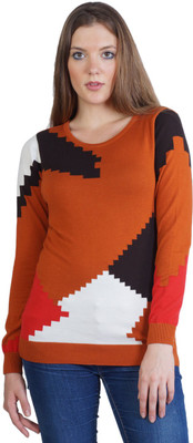

Kalt Self Design Round Neck Casual Women Multicolor Sweater