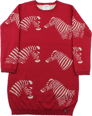 62% OFF on Elle Kids Printed Round Neck Casual Girls Red SWEATER 62% OFF on Elle Kids Printed Round Neck Casual Girls Red SWEATER