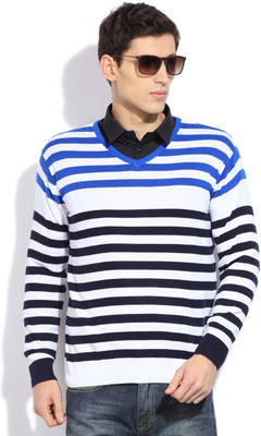 

Sports 52 Wear Striped Casual Men Blue, White Sweater
