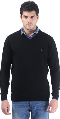 

Consul Solid V-neck Casual Men Black Sweater