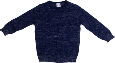 

FS Mini Klub Solid Round Neck Casual Girls Blue sweater, Navy