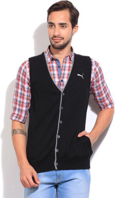 

Puma Solid Casual Men Black sweater
