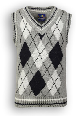 

Lilliput Self Design V-neck Casual Boys Multicolor Sweater, Grey