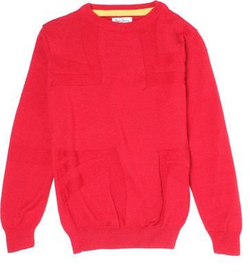 

Pepe Jeans Solid Round Neck Casual Boys Dark Blue Sweater, Navy