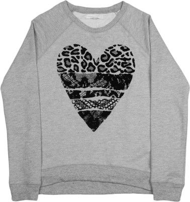 

Chemistry Girl Printed Round Neck Casual Girls Grey Sweater
