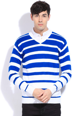 

Sports 52 Wear Striped Casual Men Blue, White Sweater, Sky-