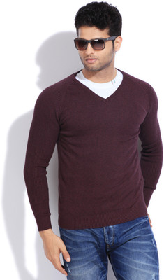 

Sports 52 Wear Solid Casual Men Maroon Sweater, Burgandi-