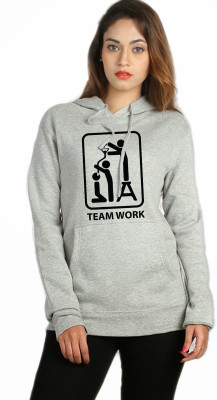 

Campus Sutra Full Sleeve Printed Women Sweatshirt, Grey