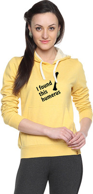 

Campus Sutra Full Sleeve Printed Women Sweatshirt, Yellow
