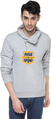 

Campus Sutra Full Sleeve Printed Men Sweatshirt, Grey