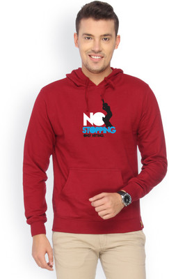 

Campus Sutra Full Sleeve Printed Men Sweatshirt, Maroon