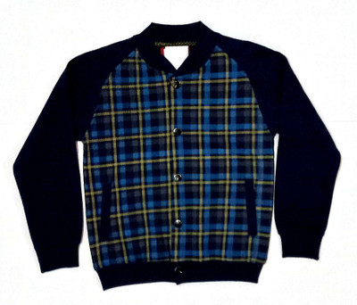 

Cuddlezz Full Sleeve Checkered Boys Sweatshirt, Blue
