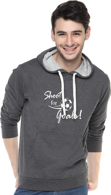 

Campus Sutra Full Sleeve Printed Men Sweatshirt, Grey