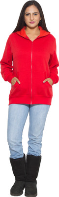 

Finesse Full Sleeve Solid Women' Sweatshirt, Red