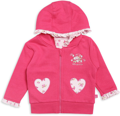 

FS Mini Klub Full Sleeve Applique Baby Girls Sweatshirt, Hot pink
