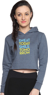 

Campus Sutra Full Sleeve Printed Women Sweatshirt, Denim