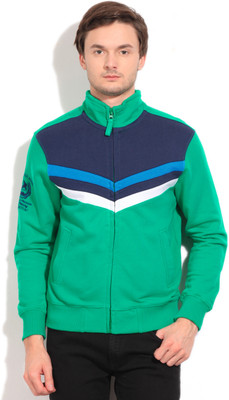 

U.S. Polo Assn Full Sleeve Striped Men's Sweatshirt, Emerald
