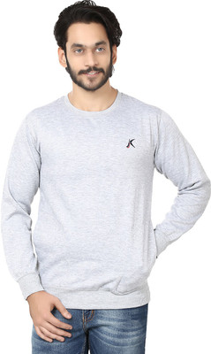 

Kraasa Full Sleeve Self Design Men' Sweatshirt, Grey