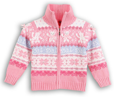 

Lilliput Baby Girls Zipper Self Design Cardigan, Pink