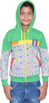 

Shaun Full Sleeve Printed Boys Sweatshirt, Green
