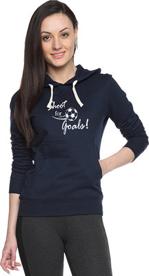 

Campus Sutra Full Sleeve Printed Women Sweatshirt, Navy blue
