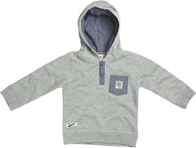 

Wow Mom Full Sleeve Solid Boys Sweatshirt, Grey
