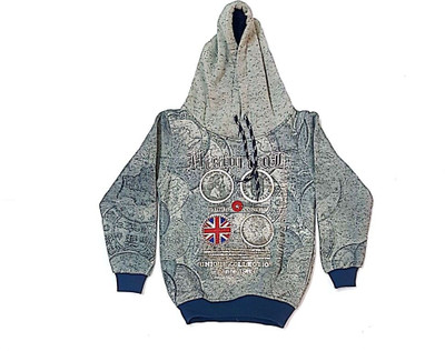 

Cuddlezz Full Sleeve Geometric Print Boys Sweatshirt, Dark blue