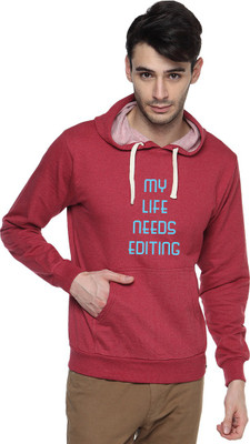 

Campus Sutra Full Sleeve Printed Men Sweatshirt, Maroon