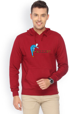 

Campus Sutra Full Sleeve Solid Men Reversible Sweatshirt, Maroon