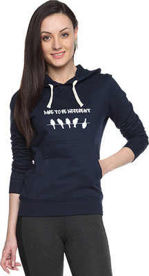 

Campus Sutra Full Sleeve Printed Women Sweatshirt, Navy blue