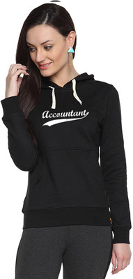 

Campus Sutra Full Sleeve Printed Women Sweatshirt, Black
