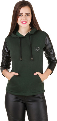 Texco Full Sleeve Solid Women Sweatshirt at flipkart