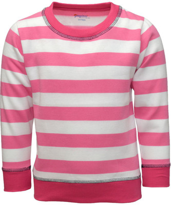 

Pepito Full Sleeve Striped Girls Sweatshirt, Pink
