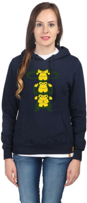 

Campus Sutra Full Sleeve Printed Women Sweatshirt, Dark blue