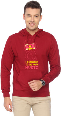 

Campus Sutra Full Sleeve Solid Men Sweatshirt, Maroon