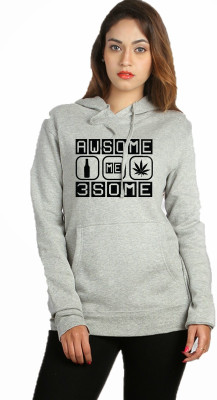

Campus Sutra Full Sleeve Printed Women Sweatshirt, Grey
