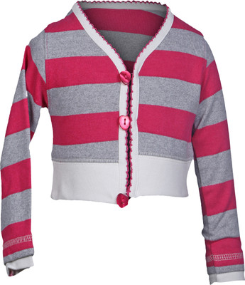 

Gkidz Full Sleeve Striped Baby Boys Sweatshirt, Pink