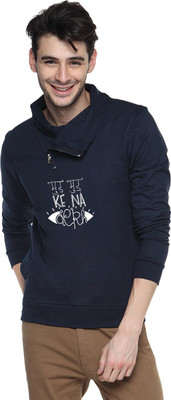 

Campus Sutra Full Sleeve Printed Men Sweatshirt, Navy blue