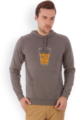 

Campus Sutra Full Sleeve Printed Men Reversible Sweatshirt, Charcoal grey
