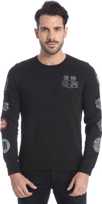 

Jack & Jones Full Sleeve Printed Men's Sweatshirt, Black