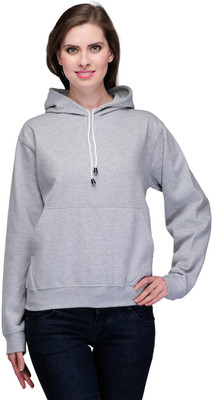 

Scott International Full Sleeve Solid Women's Sweatshirt, Grey milange