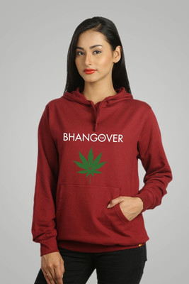

Campus Sutra Full Sleeve Printed Women Sweatshirt, Maroon