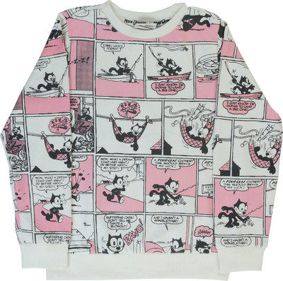 

Indirang Full Sleeve Printed Girls Sweatshirt, Multicolor