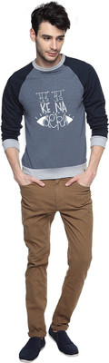 

Campus Sutra Full Sleeve Printed Men Sweatshirt, Denim