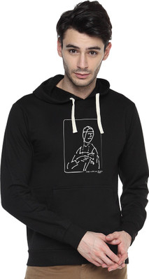 

Campus Sutra Full Sleeve Printed Men Sweatshirt, Black