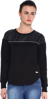 

Espresso Full Sleeve Embellished Women' Reversible Sweatshirt, Black